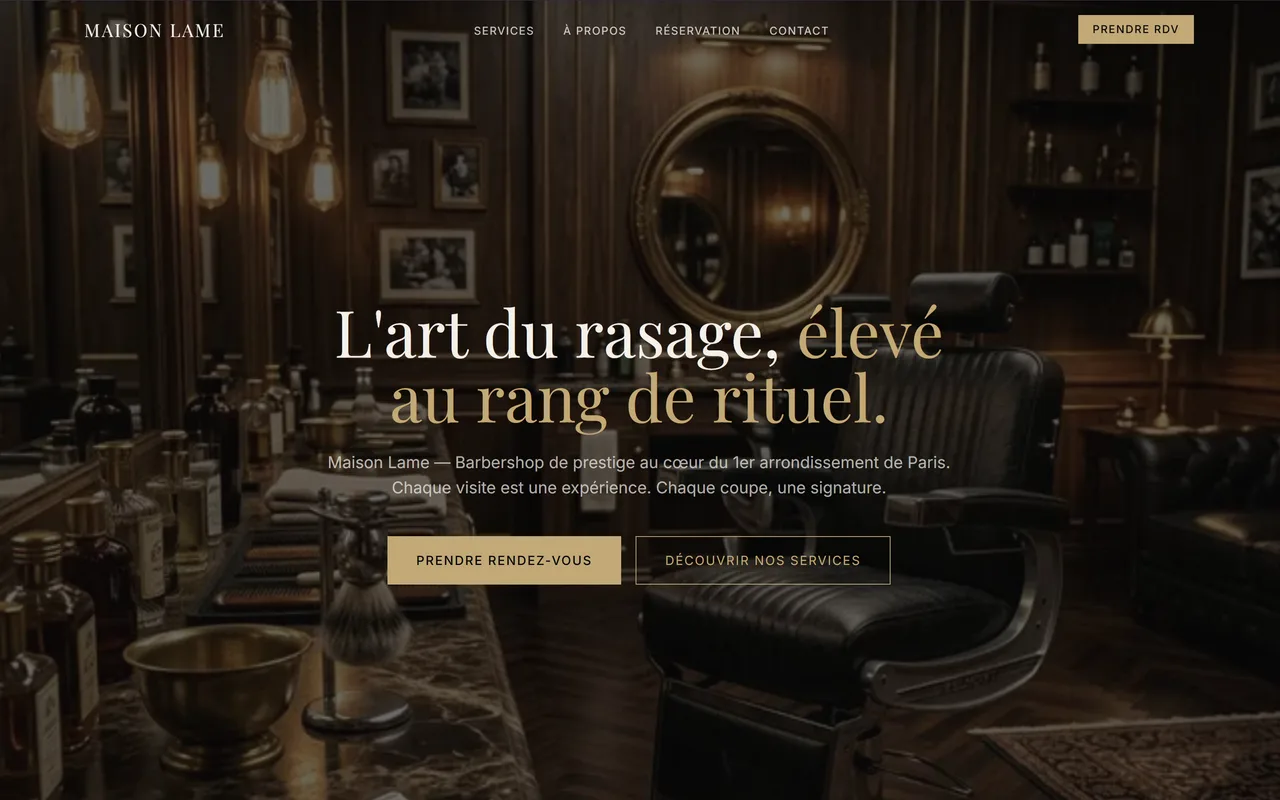 Capture d'écran de Barbershop Le Marais